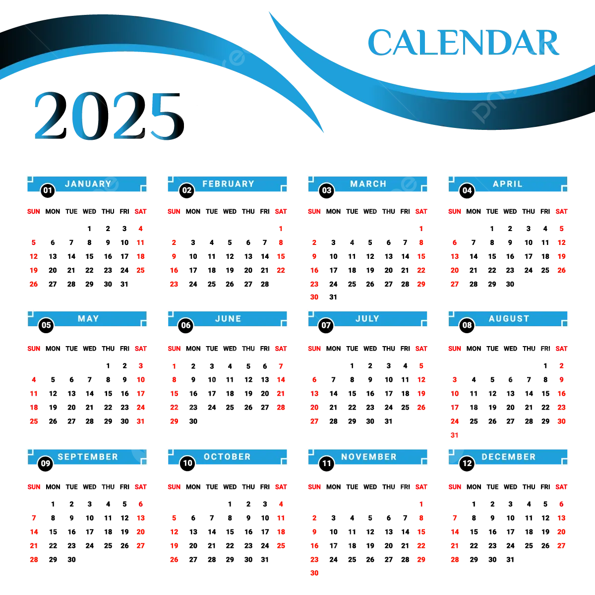 2025 Calendar Artyfactory Chuck Robert M Edward