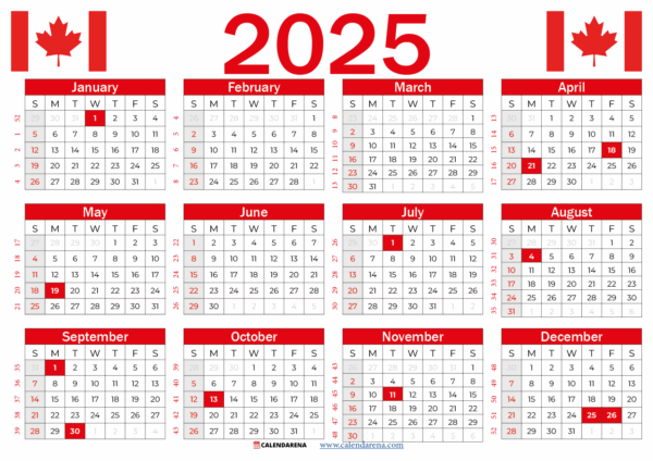 National Day Calendar 2025 Canada