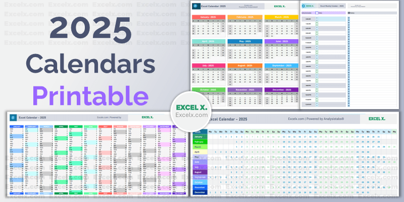 2025 Calendar Excel Templates Free Download Excel