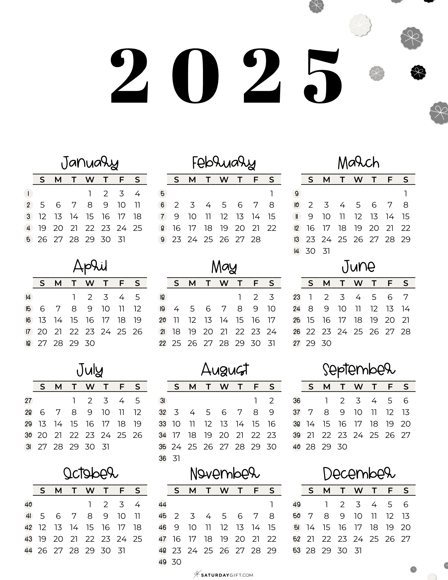 2025 Calendar Leap Year Simonne A Peters