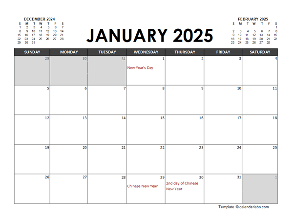 2025 Calendar Planner Malaysia Excel Free Printable Templates