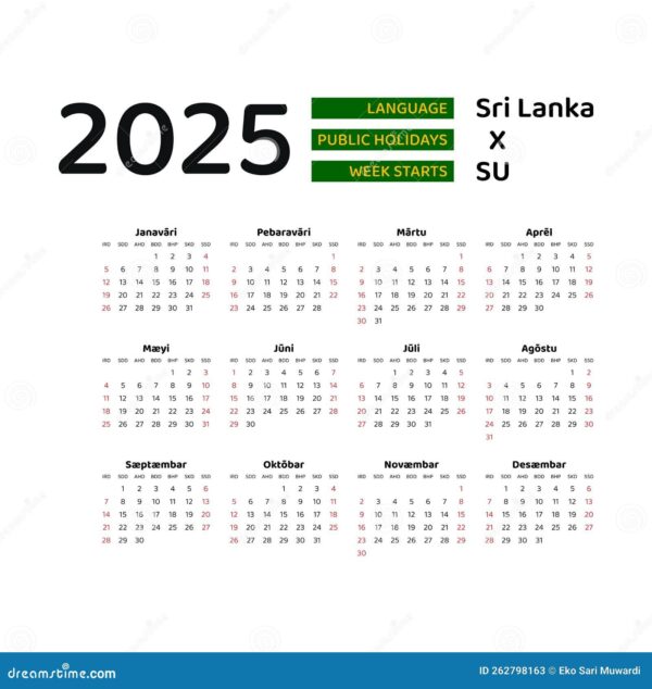 2025 Calendar Poya Days