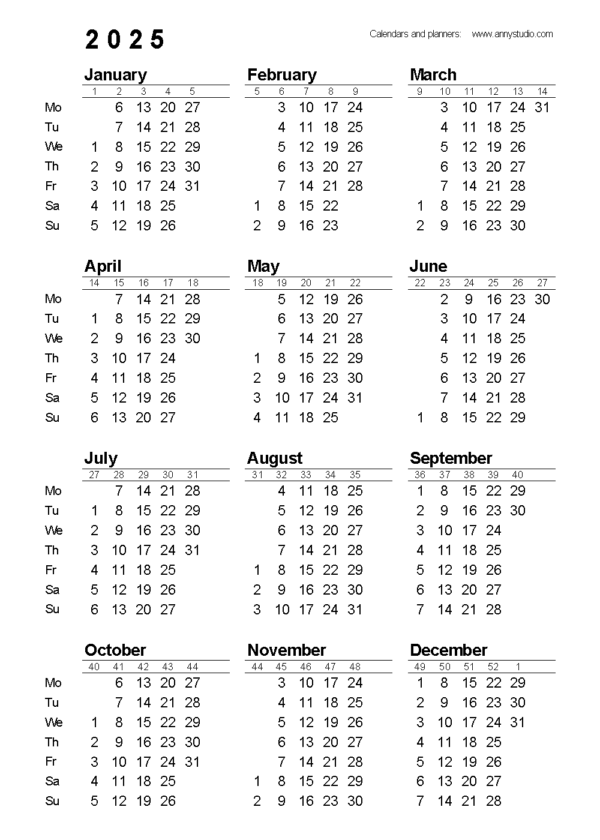 2025 Calendar With Week Numbers South Africa