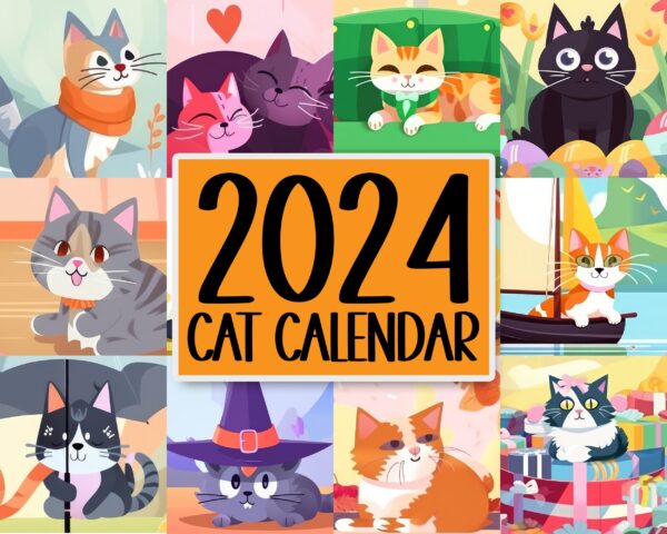 2025 Cat Calendar Cats Chillin With Coffee