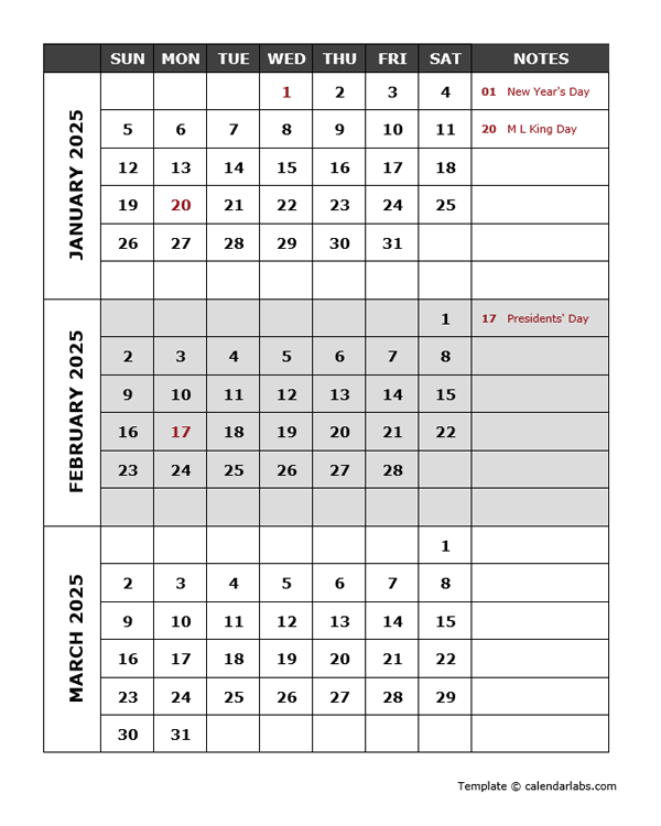 2025 Quarterly Calendar Template Free Printable Templates 2025 Quarterly Calendar Template Free Printable Templates