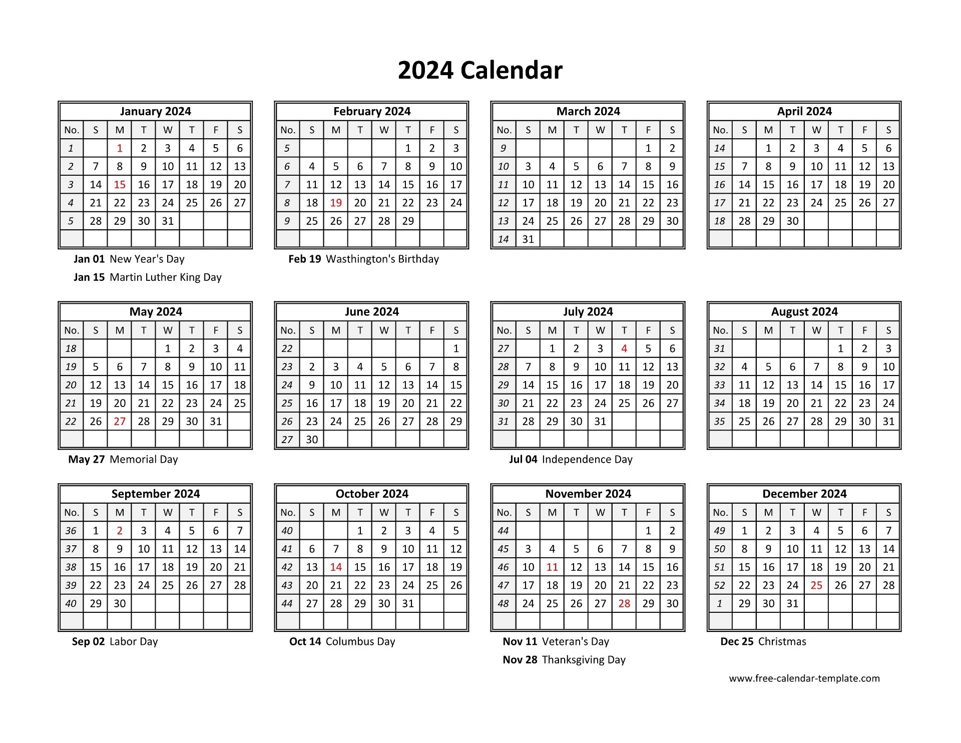 22025 Yearly Calendar Template Word Document Yara Jasper