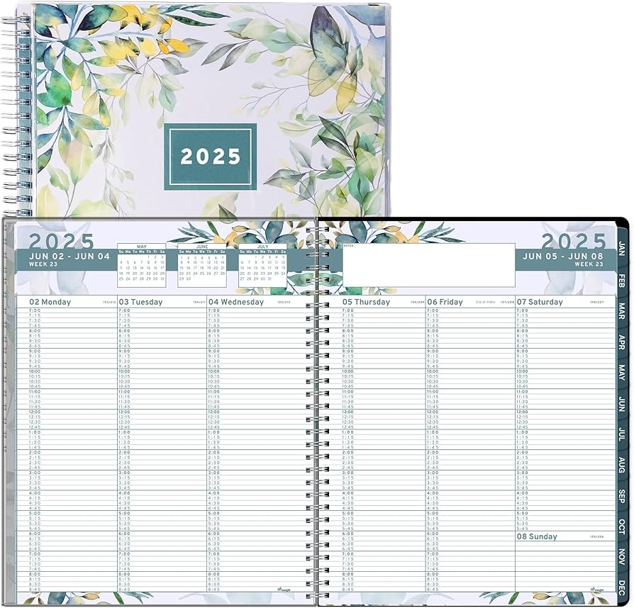 Amazon 2025 Appointment Book Planner Ensight 6 5 X 8 5 Inches Large Tabbed Daily Hourly Weekly Planner Calendar Schedule Book 15 Minute Time Slots Business Personal Planner Jan 2025 Dec 2025 Floral Office Products