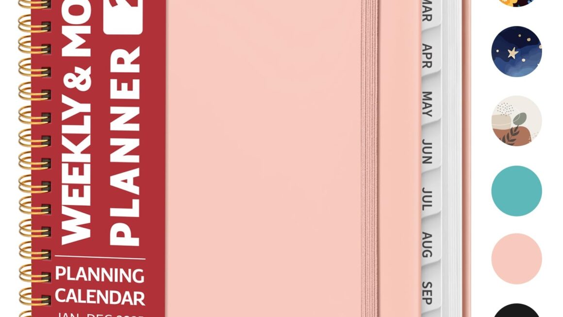 Amazon 2025 Planner Weekly And Monthly Planner Spiral Bound January 2025 December 2025 Hardcover 2025 Calendar Planner Book With Tabs Inner Pocket Perfect For Office Home School Supplies