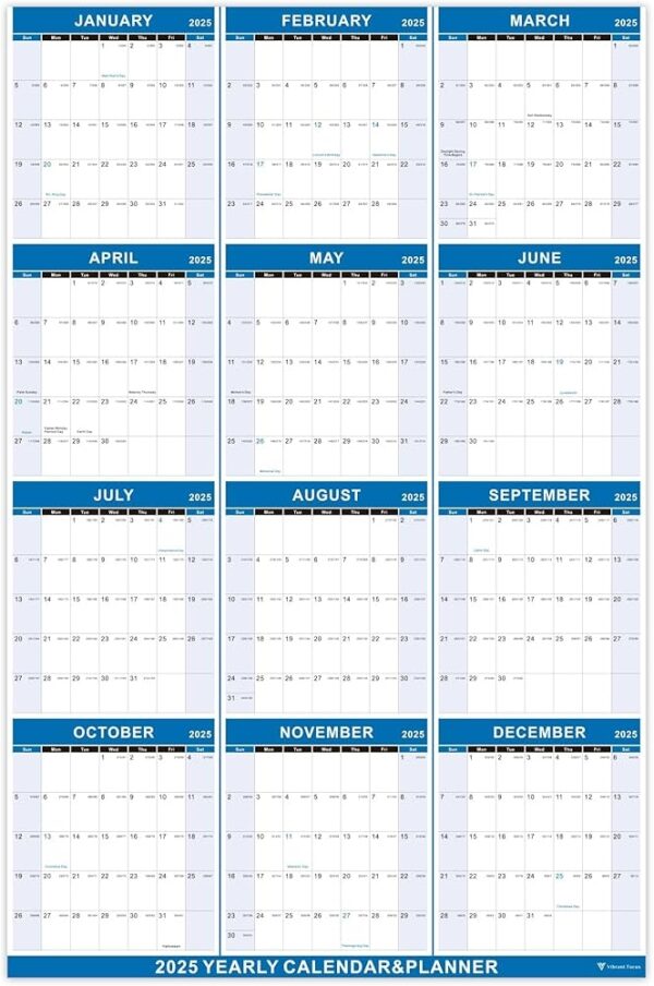 Yearly Calendar Book 2025
