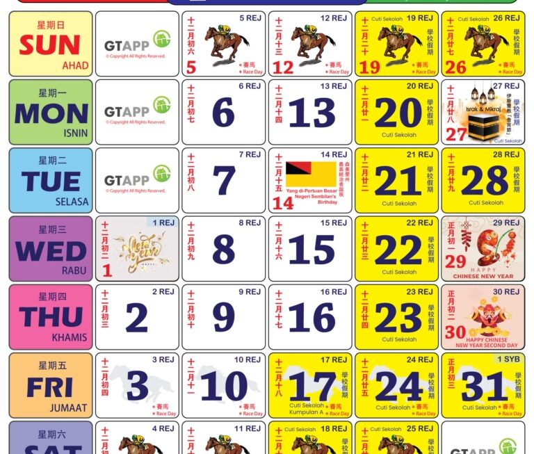 Calendar Malaysia 2025 Calendar Malaysia