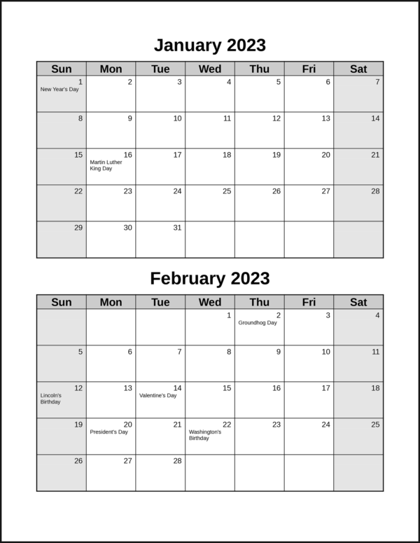2025 Calendar One Month Per Page
