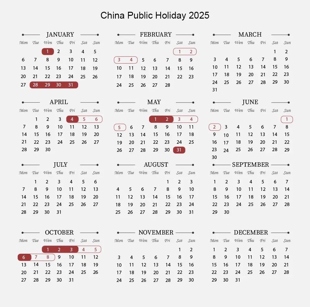 China Holiday Calendar 2025 Layla Leanor
