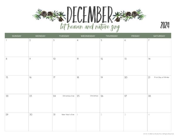 2025 Calendar Printable Imom