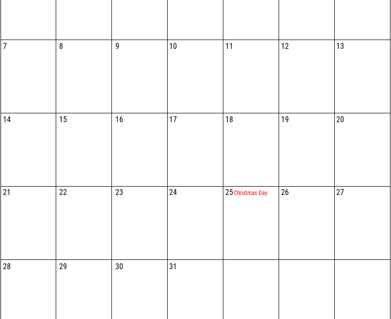 December 2025 Vertical Calendar With Holidays Handy Calendars