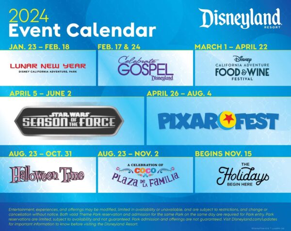2025 Event Calendar Disneyland