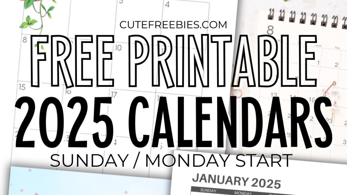 Download 2025 Printable Calendar Templates And 2025 Planners Cute Freebies For You