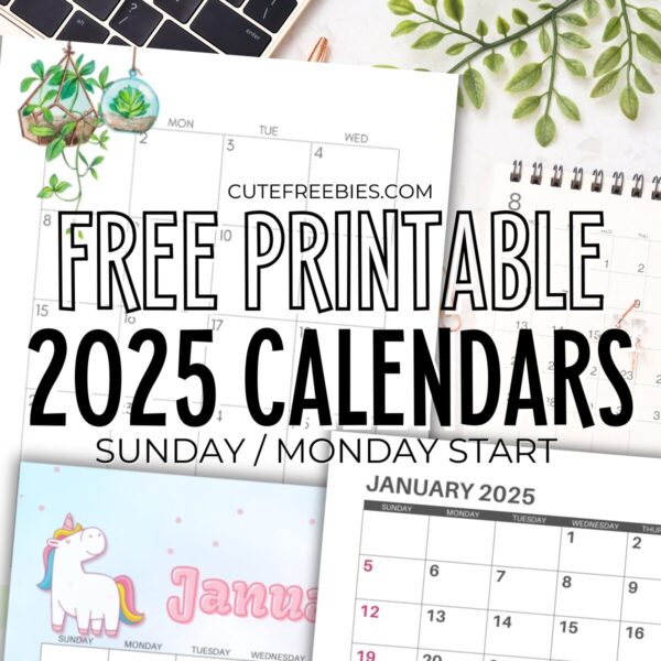 2025 Calendar Printable Monthly Free