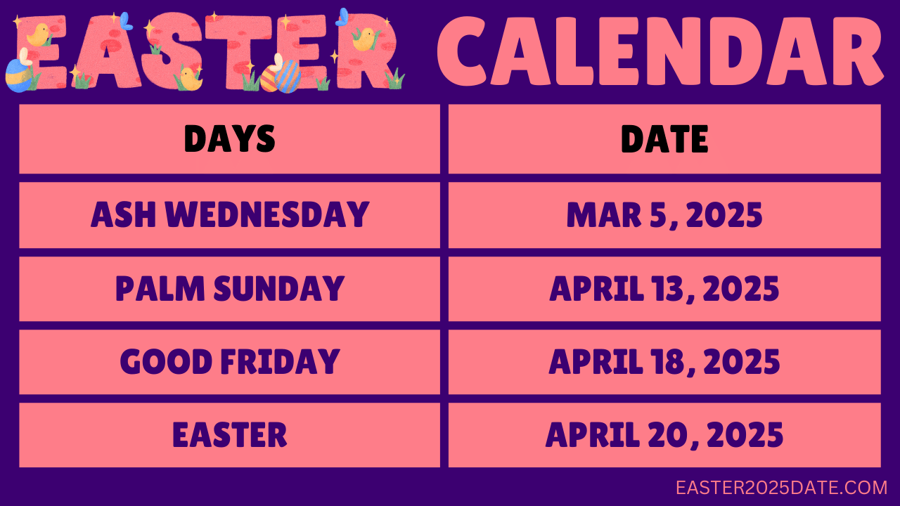 Easter 2025 Date Complete 4 Day Easter Calendar Easter 2025 Date Easter 2025 Date Complete 4 Day Easter Calendar Easter 2025 Date