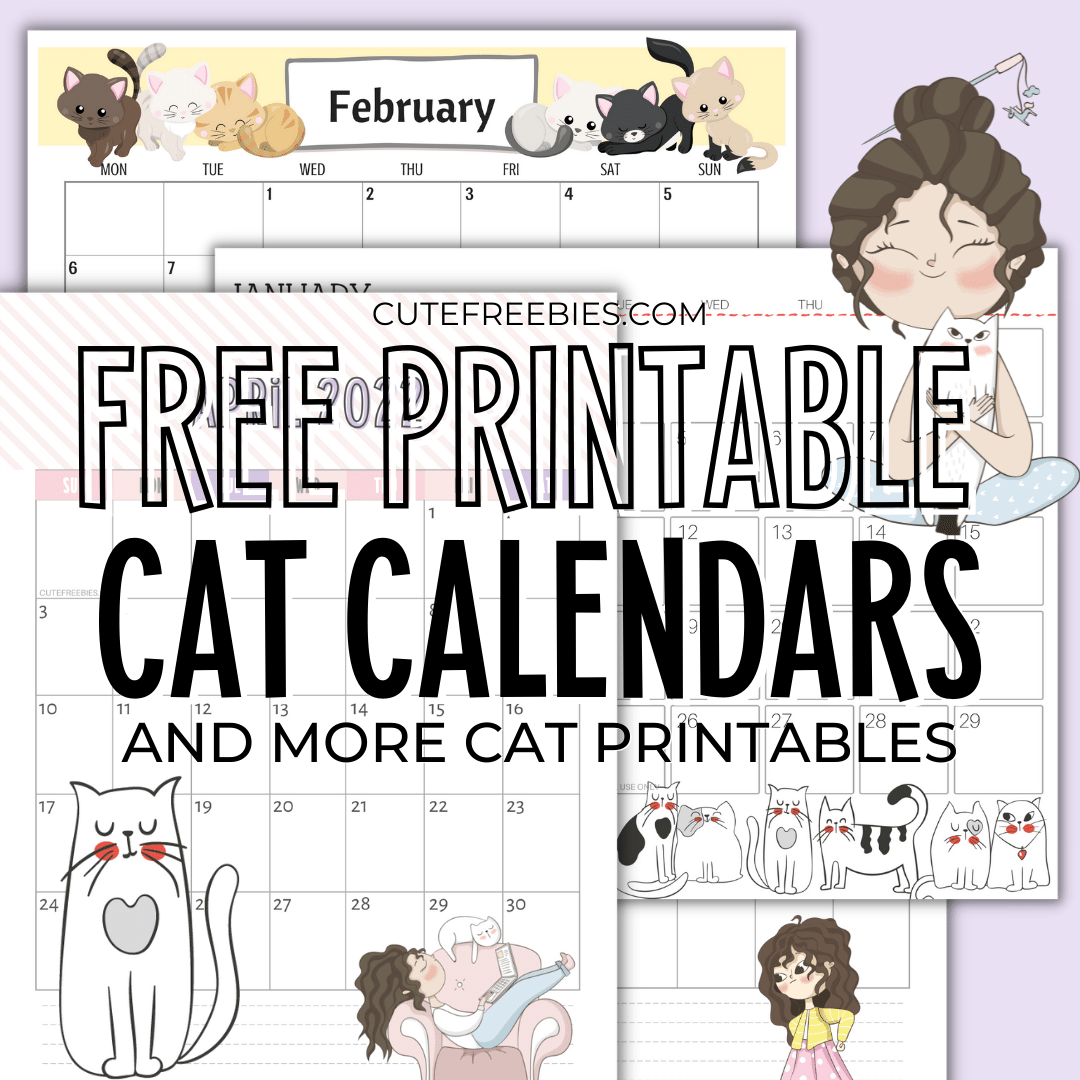 2025 Cat Calendar Printable
