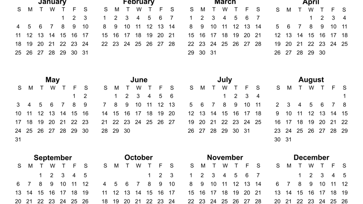 Free Printable 2026 Yearly Calendar DIY Projects Patterns Monograms