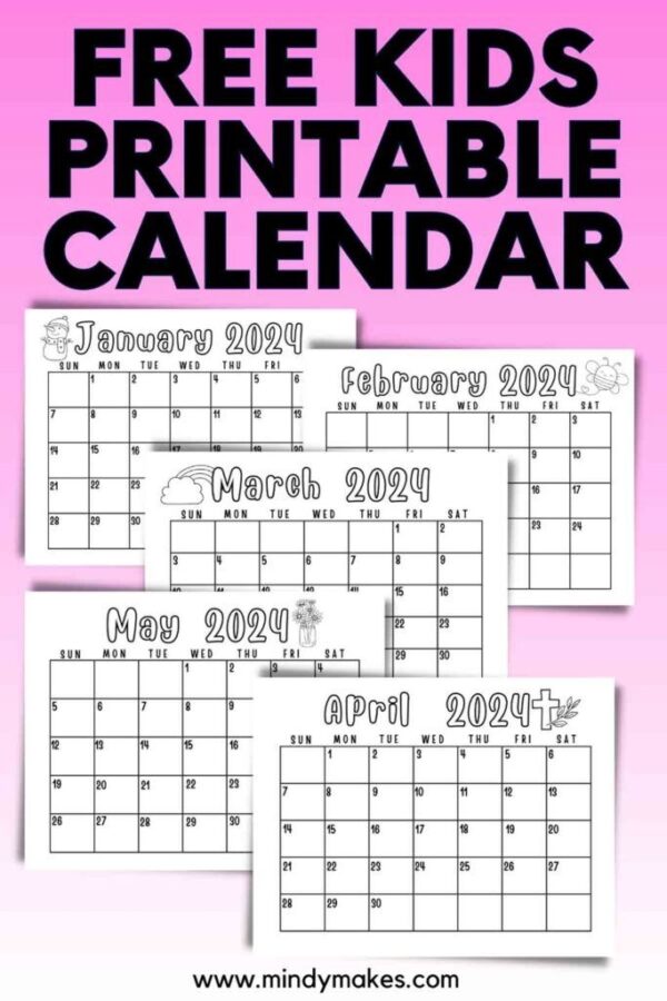 2025 Calendar Printable Kids