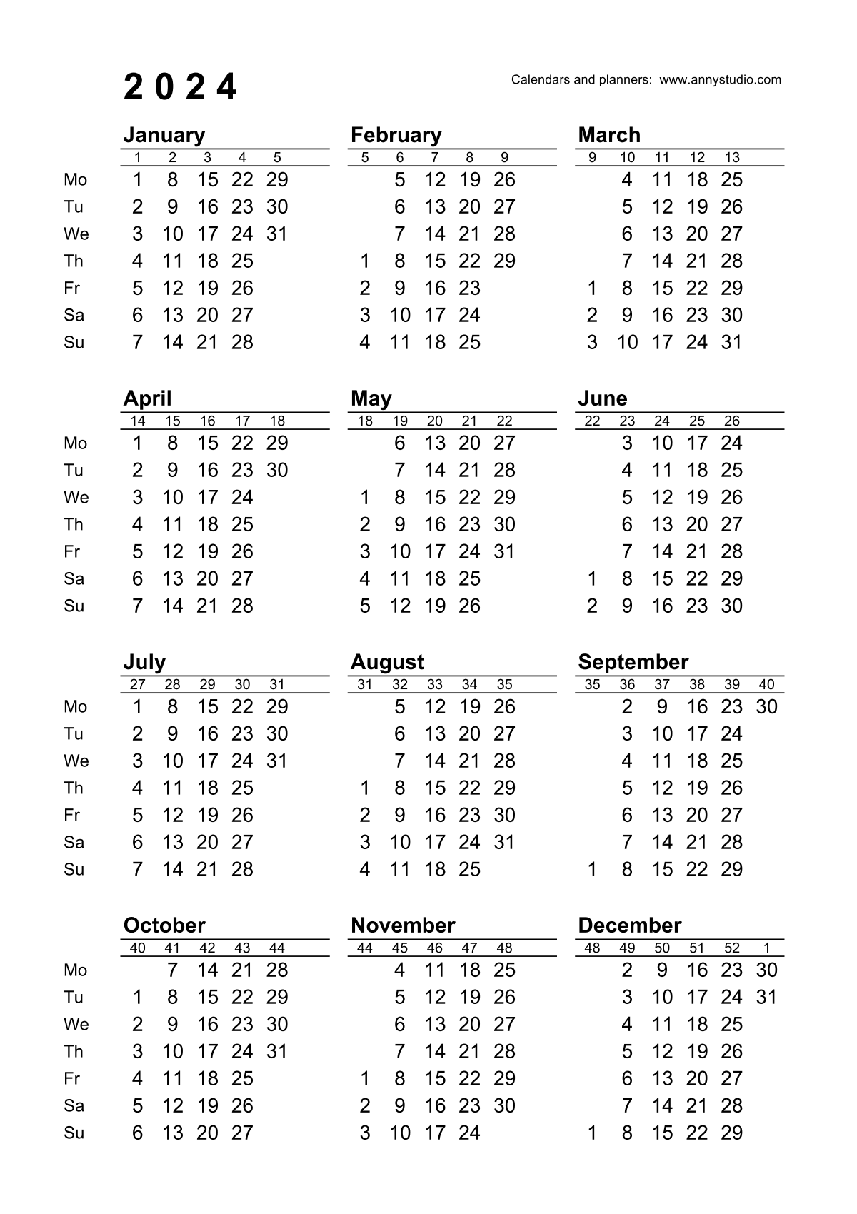Free Printable Calendars And Planners 2024 2025 And 2026 Free Printable Calendars And Planners 2024 2025 And 2026