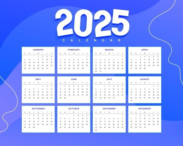 Yearly Calendar Events 2025