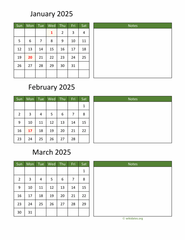 2025 Calendar Printable Month