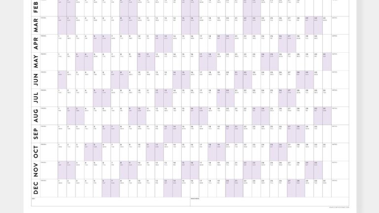 A3 Year Calendar 2025 Printable - Printable Free Templates