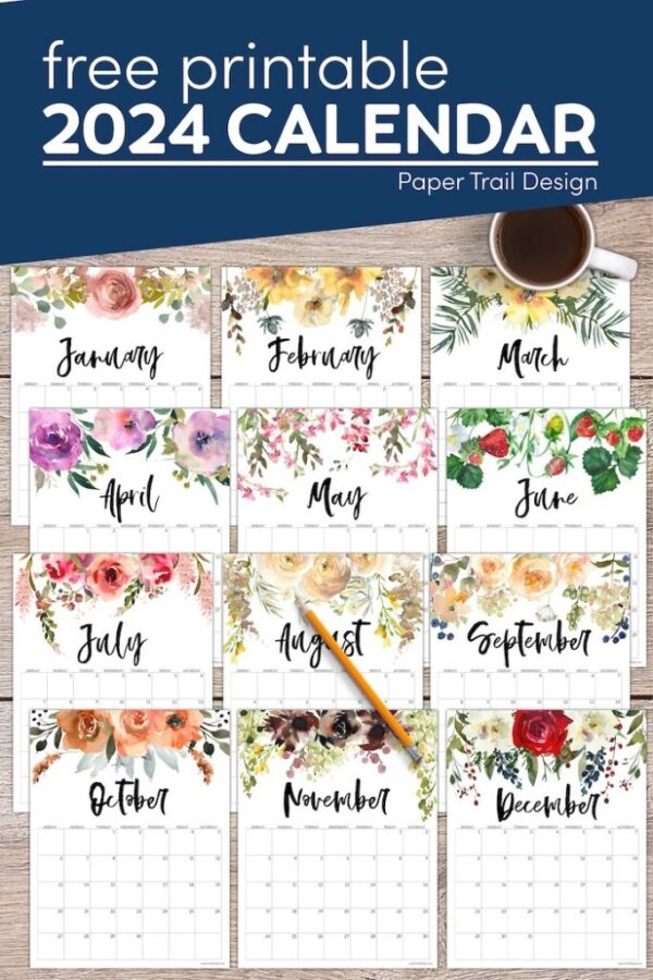 2025 Calendar Paper Trail Design
