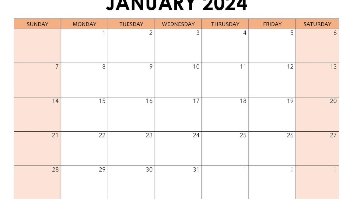 January 2025 Calendar Template Word Format Willow Rose