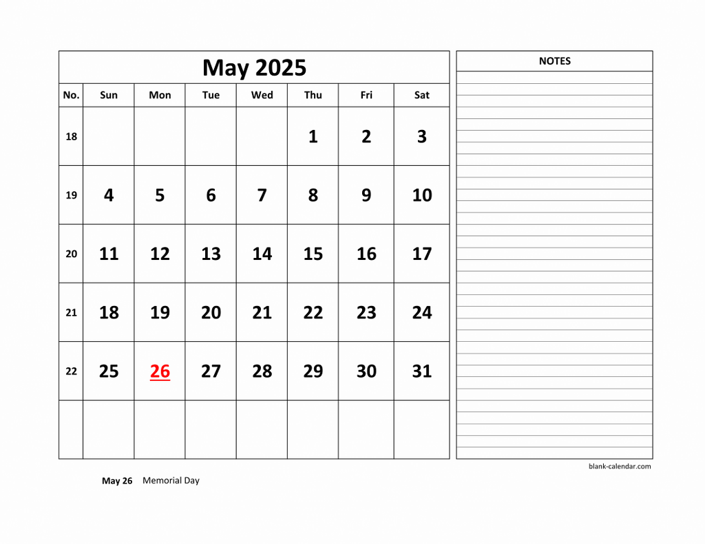 Large Print May 2025 Calendar Dana Milena