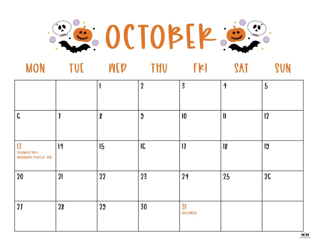 October 2025 Calendars 107 FREE Printables Printabulls October 2025 Calendars 107 FREE Printables Printabulls