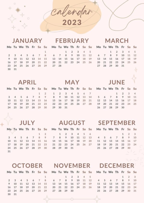Aesthetic Calendar Design 2025