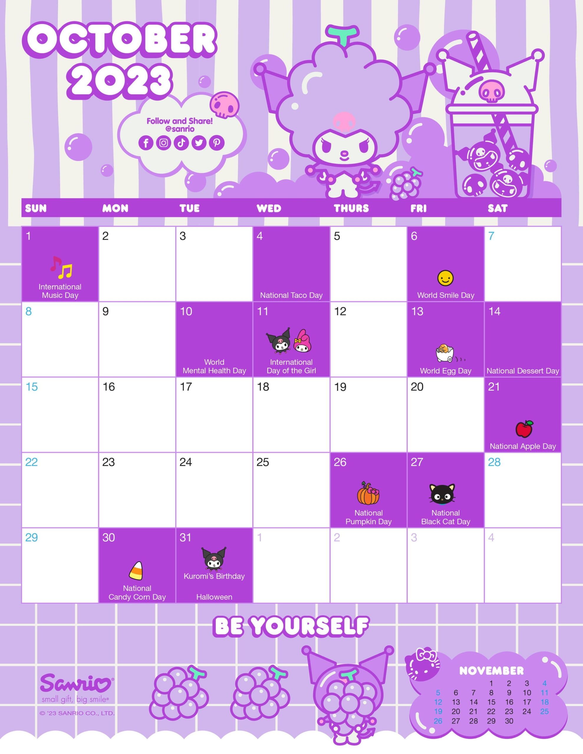 Cute Sanrio Calendar 2025 Cute Sanrio Calendar 2025
