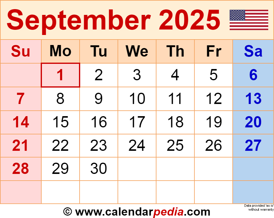 Show September 2025 Calendar Zachary Leach