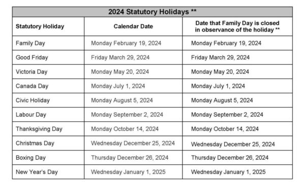 Calendar 2025 Canada Holidays Printable