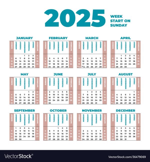 2025 Calendar With Week Number Printable