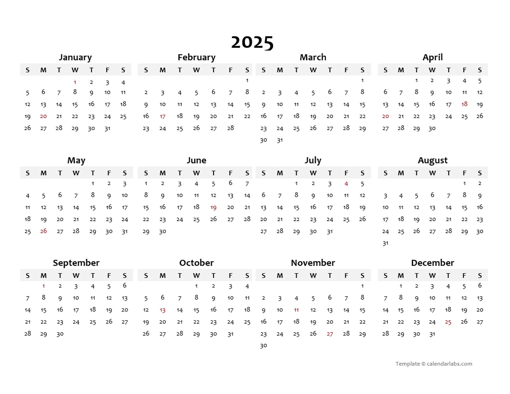 Yearly Calendar 2025 24 Lilly A Chan