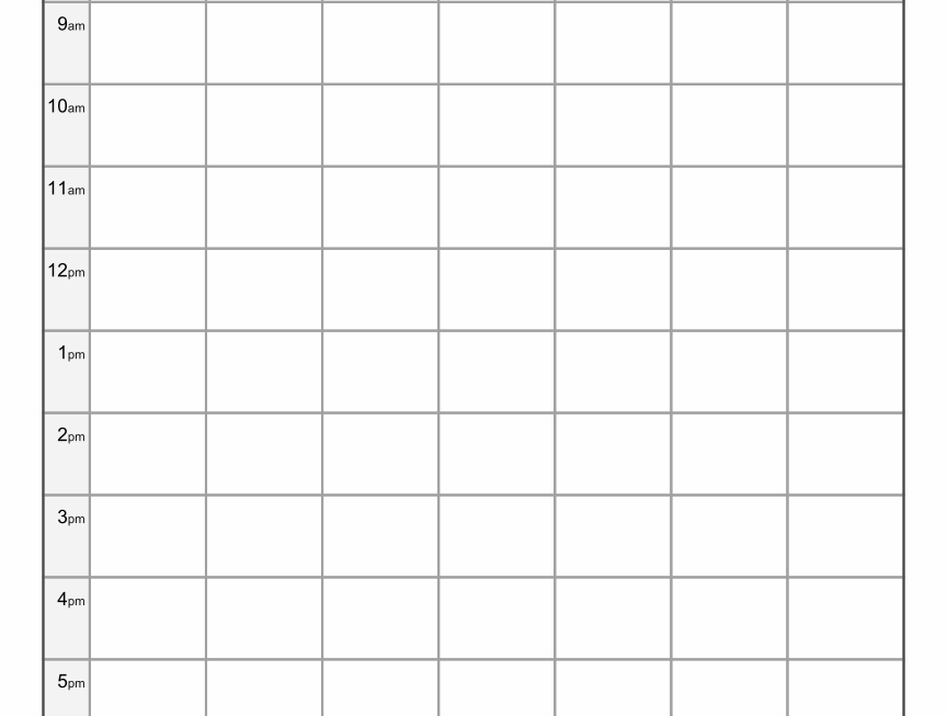 10 Best Printable Blank Weekly Time Slots PDF For Free At Printablee