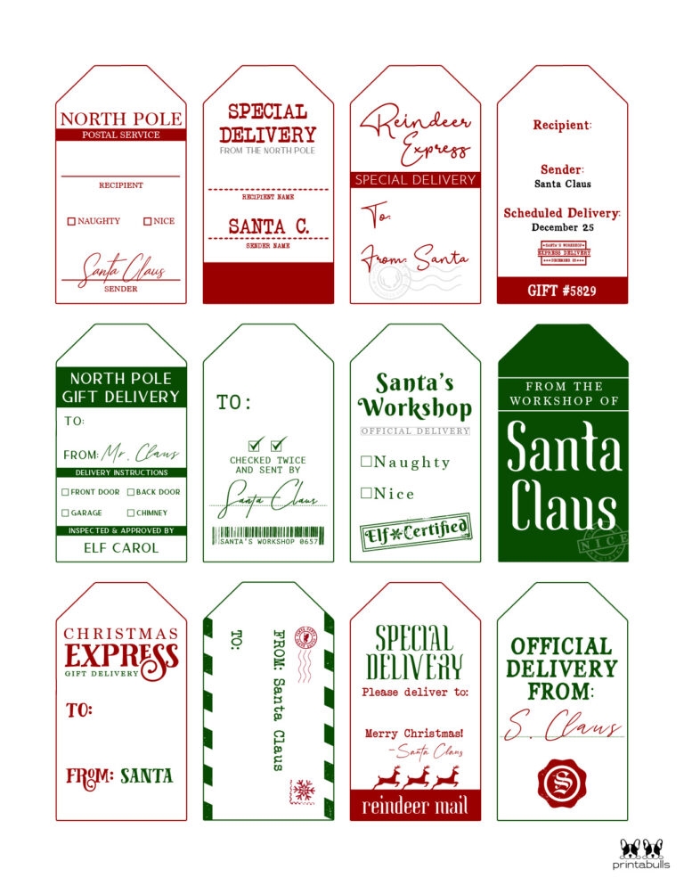 Editable Printable From Santa Blank Gift Tags