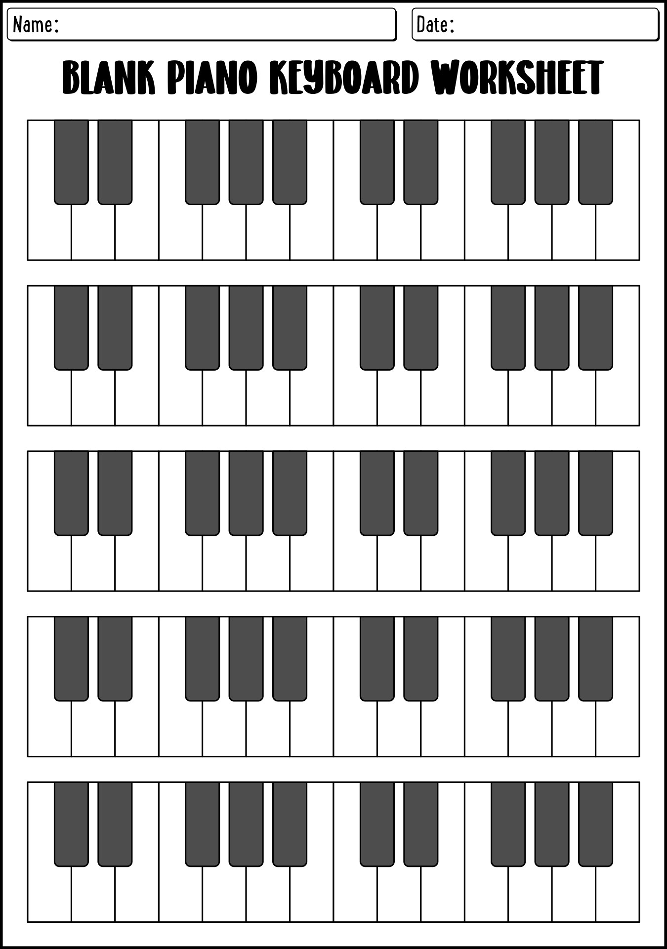 11 Blank Piano Keyboard Worksheet Free PDF At Worksheeto 11 Blank Piano Keyboard Worksheet Free PDF At Worksheeto