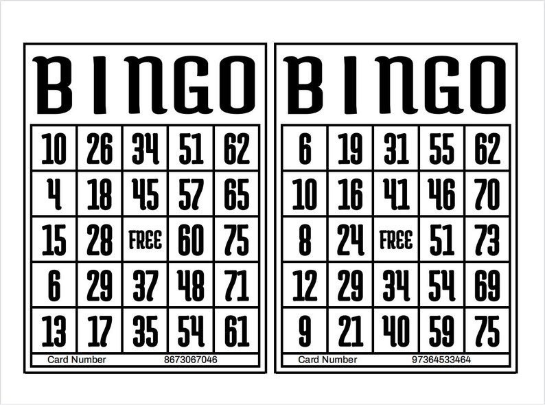 1200 Printable Bingo Cards 2 Per Page Large Activities For Seniors 1200 Printable Bingo Cards 2 Per Page Large Activities For Seniors