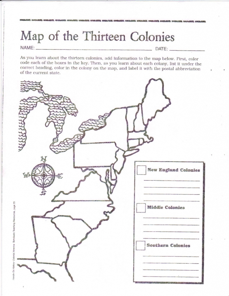 Free Printable Blank Map Of 13 Colonies Free Printable Blank Map Of 13 Colonies