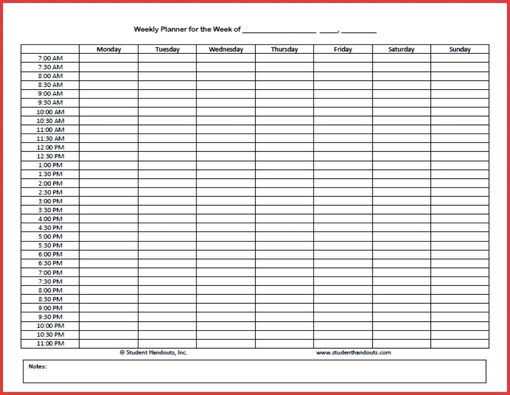 15 Minute Weekly Planner Printable Printable Templates
