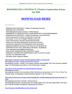 Fill In Blank Printable Remodeling Contract Fill In Blank Printable Remodeling Contract
