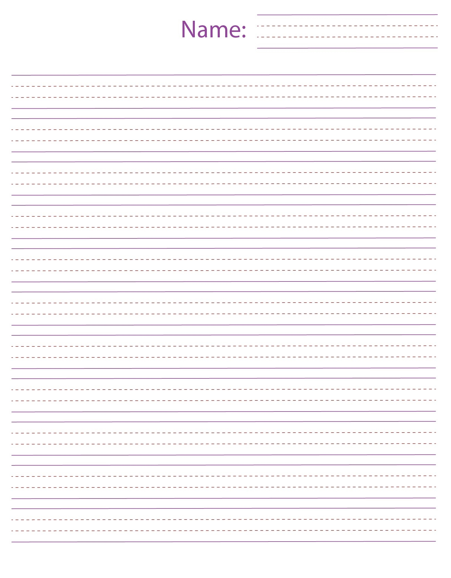 1st Grade Handwriting Paper 10 Free PDF Printables Printablee