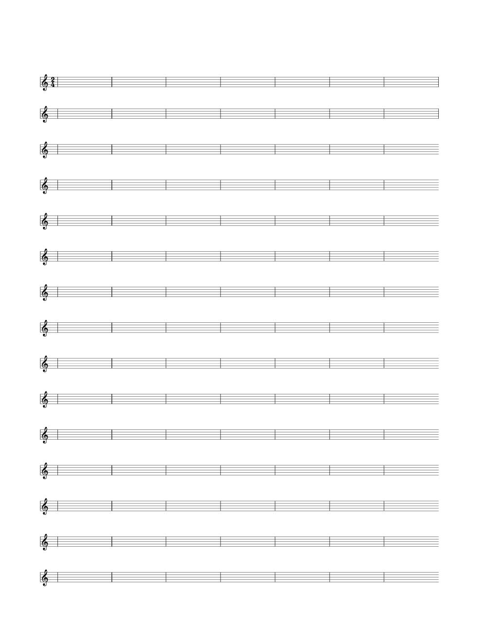Printable Blank Sheet Music With Bars Printable Blank Sheet Music With Bars