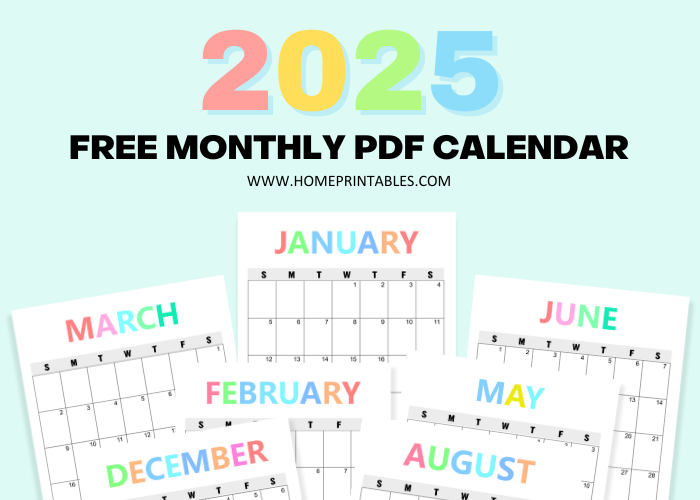 2025 Blank Calendar Monthly Pdf Download Danielle J Morel