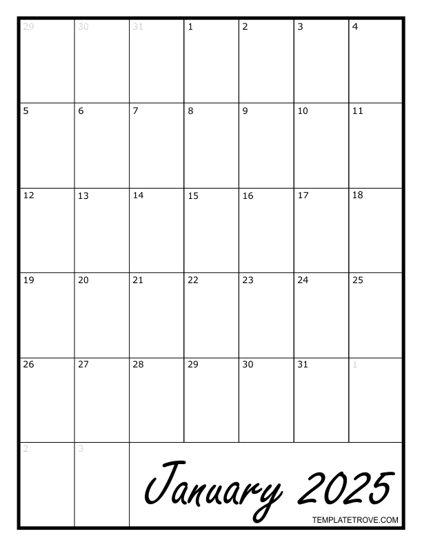 2025 Blank Calendar To Print And Write On A Page Only Brodie Boniwell P 2025 Blank Calendar To Print And Write On A Page Only Brodie Boniwell P
